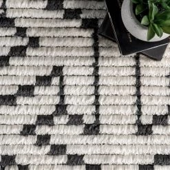 NuLOOM Alyson Modern Abstract Soft Shag Fringe Area Rug