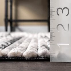 NuLOOM New Arrivals Nicolette Abstract Tile Soft Shag Fringe Area Rug