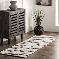 NuLOOM Joyce Contemporary Stripes Soft Shaggy Textured Fringe Area Rug New Arrivals