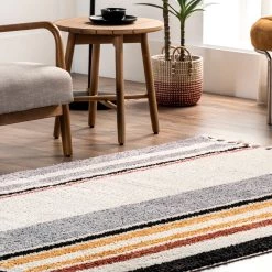 NuLOOM New Arrivals Tammy Striped Cozy Shag Braided Tassel Area Rug 17 NuLOOM New Arrivals Tammy Striped Cozy Shag Braided Tassel Area Rug