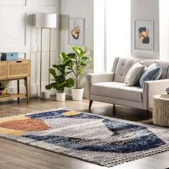 NuLOOM Hilary Shaggy Abstract Tassel Area Rug