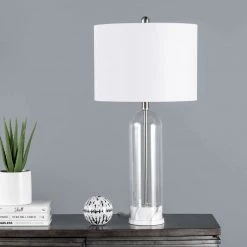 NuLOOM New Arrivals Bayhill 28" Glass Table Lamp 34 NuLOOM New Arrivals Bayhill 28