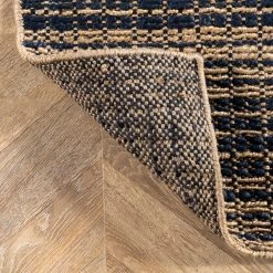 NuLOOM Danica Hand Woven Plaid Jute Area Rug