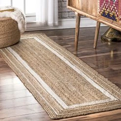 NuLOOM Braided Rikki Border Jute Area Rug