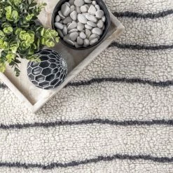 NuLOOM New Arrivals Pinstriped Sunset Wool Washable Area Rug 16 NuLOOM New Arrivals Pinstriped Sunset Wool Washable Area Rug