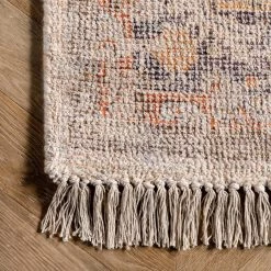 NuLOOM New Arrivals Olwen Faded Medallion Tassel Area Rug