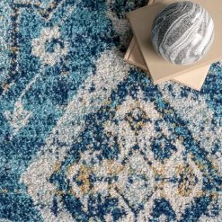 NuLOOM New Arrivals Juliette Vintage Diamond Medallion Area Rug