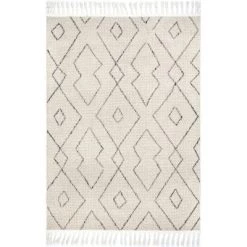 NuLOOM Small Jenny Trellis Tassel Rug