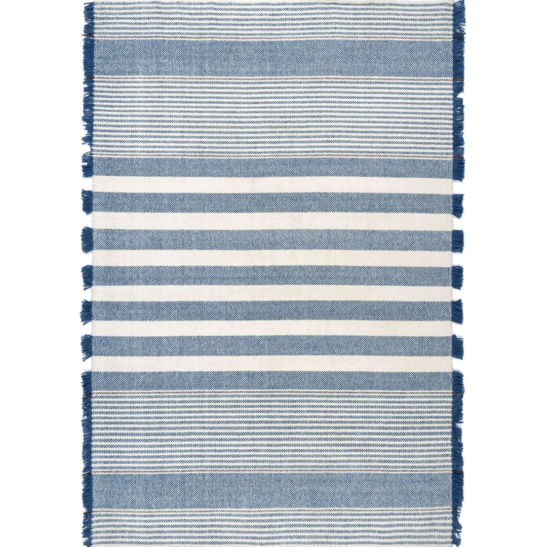 NuLOOM Jennie Hand Loomed Wool Striped Flatweave Fringe Area Rug New Arrivals 1 NuLOOM Jennie Hand Loomed Wool Striped Flatweave Fringe Area Rug New Arrivals