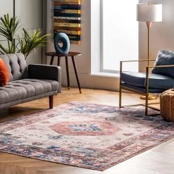 NuLOOM Eliza Machine Washable Traditional Medallion Area Rug New Arrivals