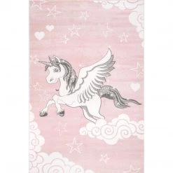 NuLOOM Emmie Flying Unicorn Nursery Area Rug New Arrivals
