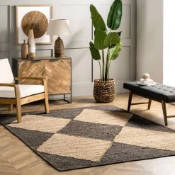 NuLOOM Pandora Diamond Jute Area Rug