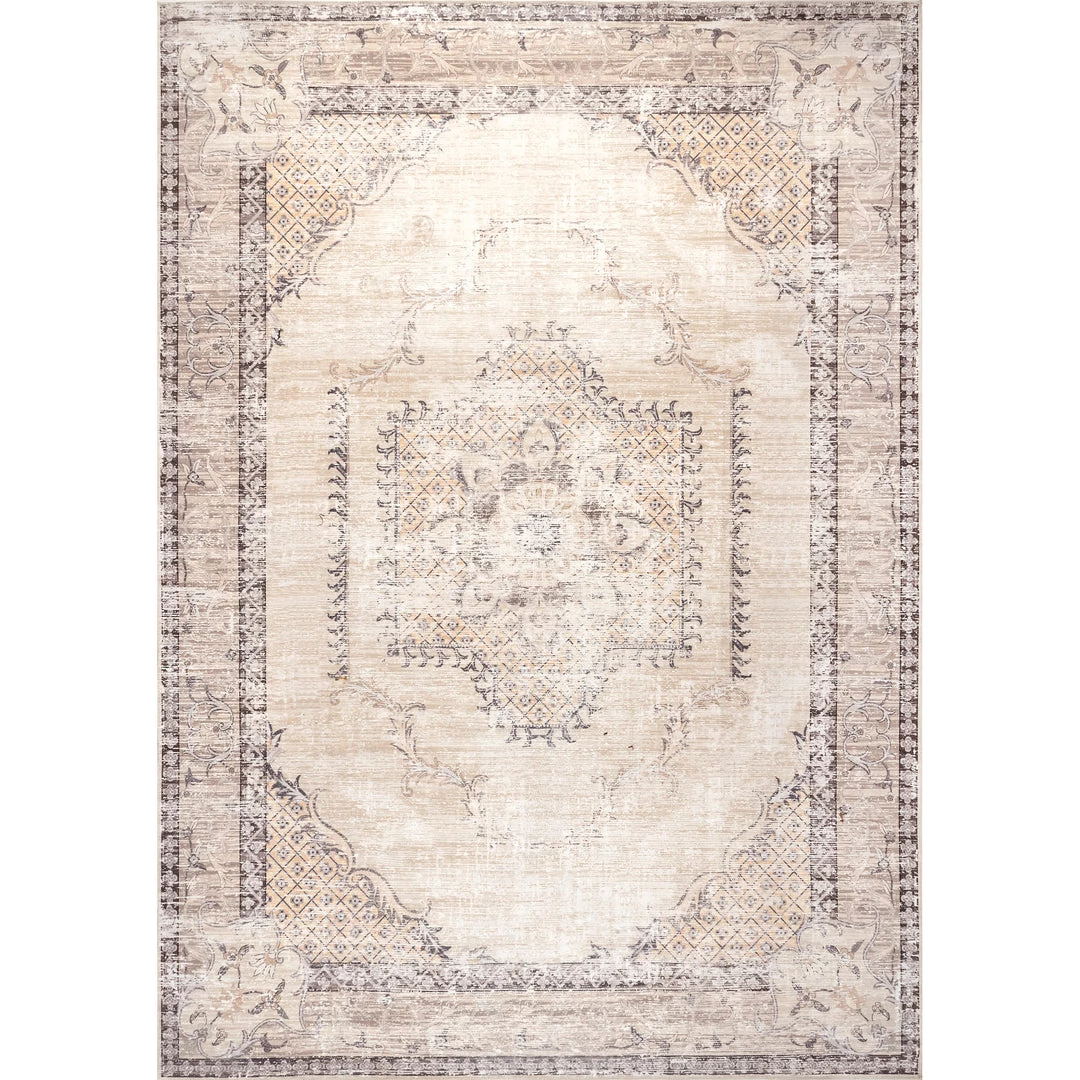 NuLOOM Glenda Machine Washable Faded Medallion Area Rug New Arrivals 1 NuLOOM Glenda Machine Washable Faded Medallion Area Rug New Arrivals