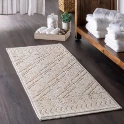 NuLOOM New Arrivals Ethan Textured Trellis Bath Mat