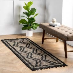 NuLOOM Sloane Leather Flatweave Tassel Area Rug New Arrivals