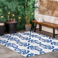 NuLOOM Rell Nautical Anchor Indoor/Outdoor Area Rug New Arrivals