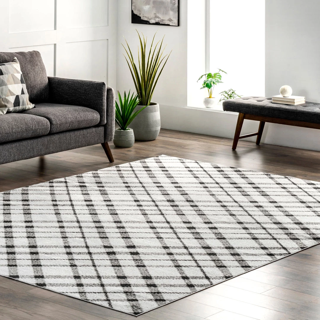 NuLOOM Linda Plaid Washable Area Rug 2 NuLOOM Linda Plaid Washable Area Rug