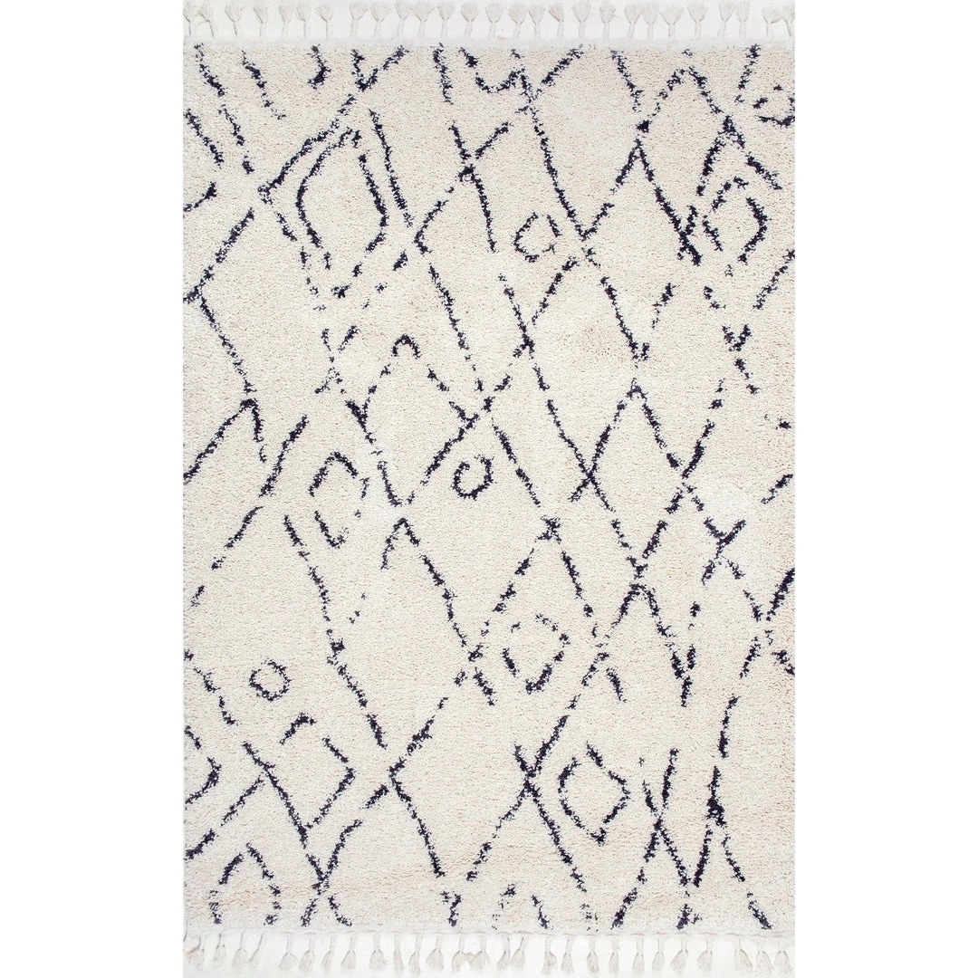 NuLOOM Nieves Moroccan Diamond Tassel Area Rug 1 NuLOOM Nieves Moroccan Diamond Tassel Area Rug