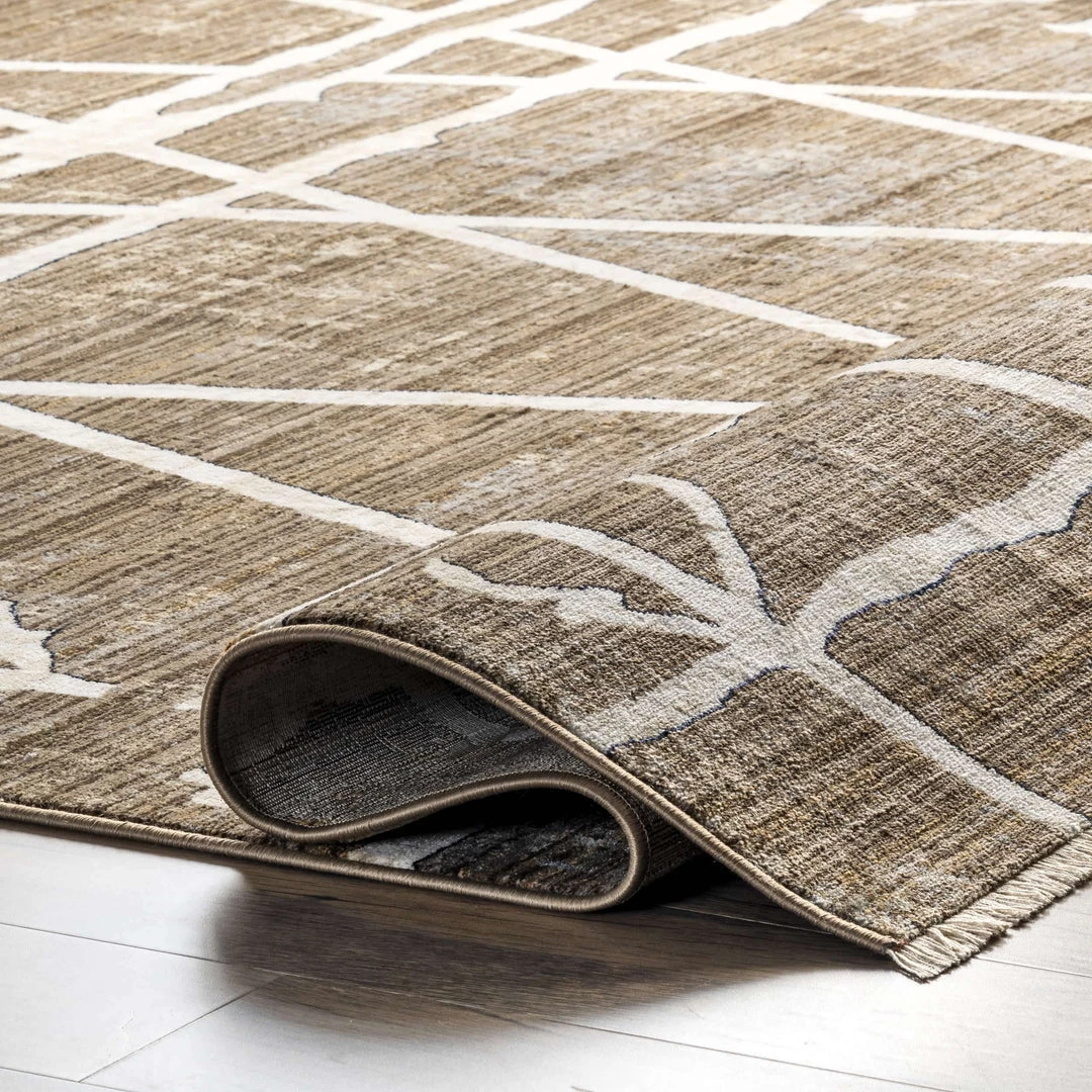 NuLOOM New Arrivals Pippa Distressed Diamond Trellis Fringe Area Rug 4 NuLOOM New Arrivals Pippa Distressed Diamond Trellis Fringe Area Rug