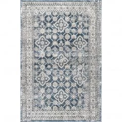 NuLOOM New Arrivals Debra Distressed Floral Bordered Area Rug