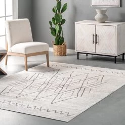 NuLOOM New Arrivals Miriam Machine Washable Geometric Diamond Area Rug