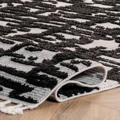 NuLOOM Cosette Abstract High Low Textured Tassel Area Rug New Arrivals