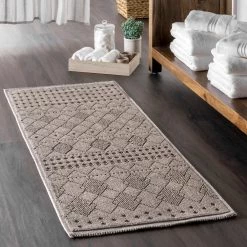 NuLOOM Maverick Textured Moroccan Bath Mat Small