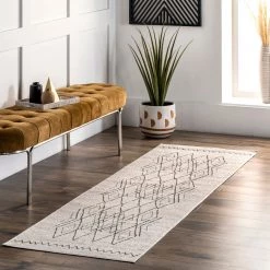 NuLOOM New Arrivals Miriam Machine Washable Geometric Diamond Area Rug