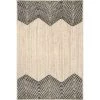 NuLOOM Chevron Bordered Jute Area Rug Bedroom