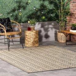 NuLOOM New Arrivals Devon Geometric Stiped Indoor/Outdoor Area Rug