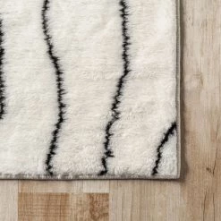 NuLOOM New Arrivals Ethnic Striped Washable Shag Area Rug