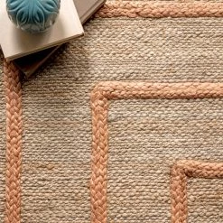 NuLOOM New Arrivals Caile Hand Loomed Raised Geometric Jute Area Rug