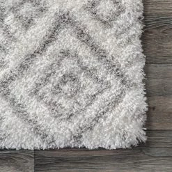 NuLOOM Herzog Moroccan Diamond Shag Area Rug Living Room