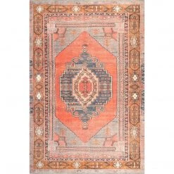 NuLOOM New Arrivals Kamila Printed Tribal Medallion Flatweave Area Rug