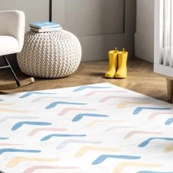 NuLOOM Evelyn Kids Chevron Nursery Or Playroom Area Rug