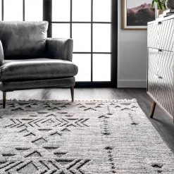NuLOOM New Arrivals Sully Soft Snowflake Textured Tassel Area Rug