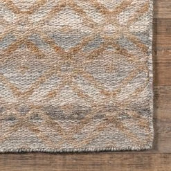 NuLOOM Talia Flatweave Jute & Wool Geometric Lattice Area Rug