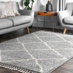 NuLOOM New Arrivals Jessie Moroccan Lattice Tassel Area Rug 31 NuLOOM New Arrivals Jessie Moroccan Lattice Tassel Area Rug