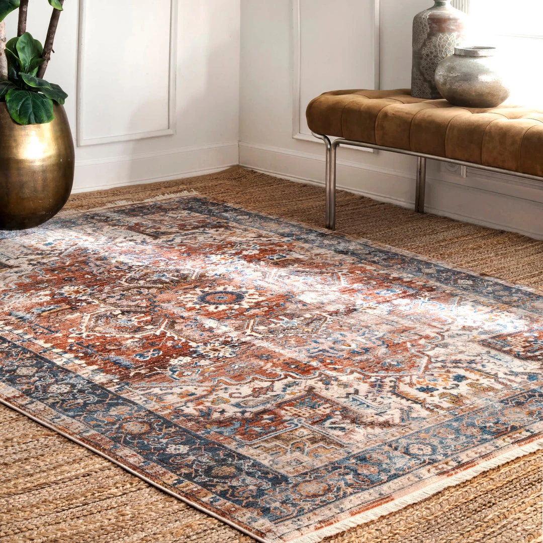 NuLOOM Vintage Pauline Floral Tassel Area Rug 2 NuLOOM Vintage Pauline Floral Tassel Area Rug