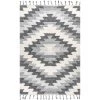 NuLOOM Ellie Textured Diamond Aztec Tassel Area Rug