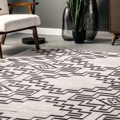 NuLOOM Tashia Modern Geometric Machine Washable Area Rug