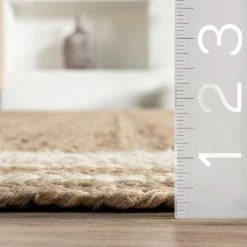 NuLOOM Braided Rikki Border Jute Area Rug