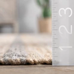 NuLOOM Geometric Stripes Wool Tassel Area Rug New Arrivals