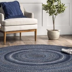 NuLOOM Kyla Handmade Braided Farmhouse Round Area Rug New Arrivals 51 NuLOOM Kyla Handmade Braided Farmhouse Round Area Rug New Arrivals