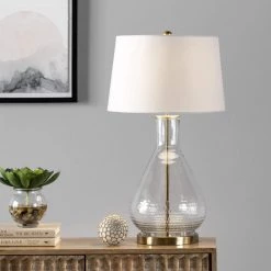NuLOOM New Arrivals Rimini 26" Glass Table Lamp