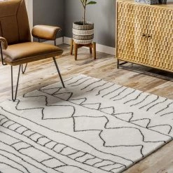 NuLOOM New Arrivals Ethnic Striped Washable Shag Area Rug