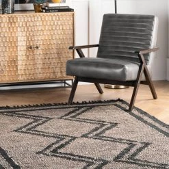 NuLOOM Sloane Leather Flatweave Tassel Area Rug New Arrivals