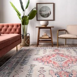 NuLOOM New Arrivals Juliette Vintage Diamond Medallion Area Rug