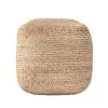 NuLOOM Cork Braided Solid Jute Filled Ottoman Pouf