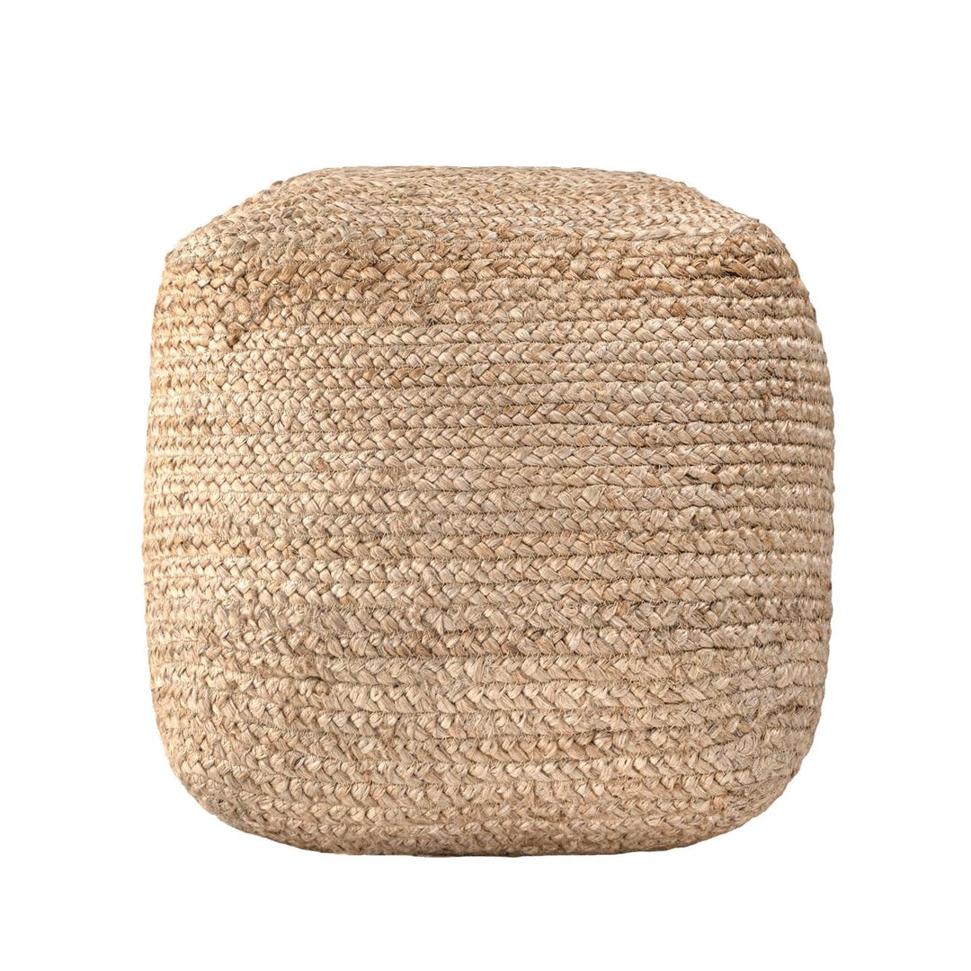 NuLOOM Cork Braided Solid Jute Filled Ottoman Pouf 1 NuLOOM Cork Braided Solid Jute Filled Ottoman Pouf